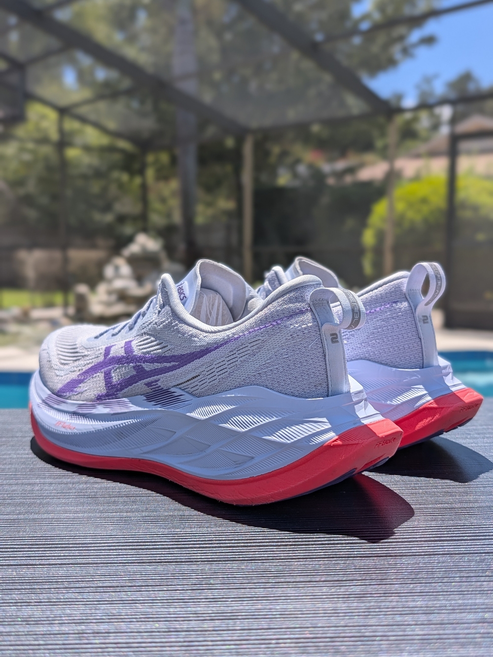 ASICS Superblast 2 Mens Size 8 Greyish Purple Coral Reef Running Shoe 1013A142 - Picture 7 of 13